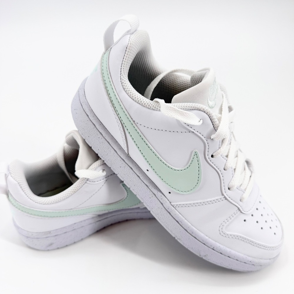 Nike Court Borough Low Recraft White Enamel Green DV5456-138 Kids Size 4.5Y